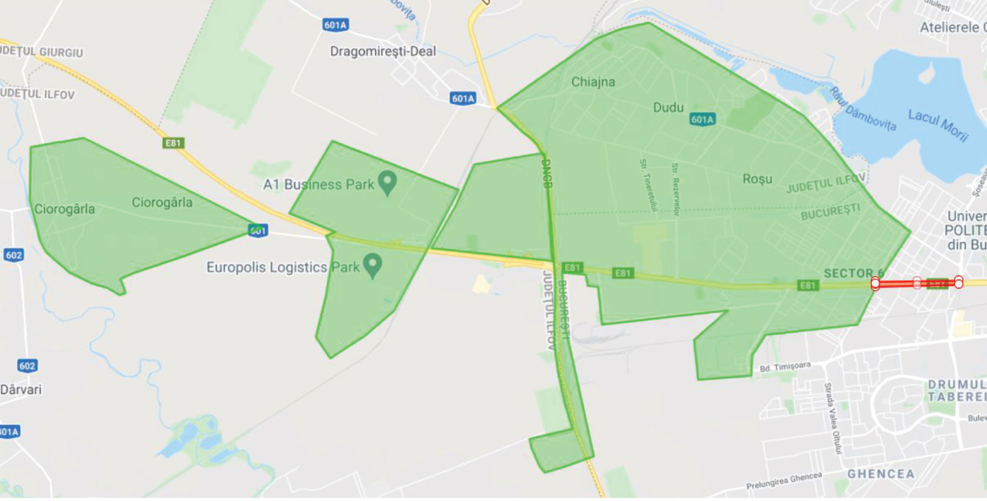 delivery zones
